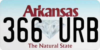AR license plate 366URB