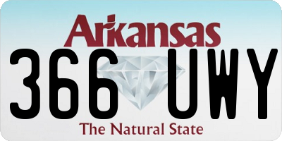 AR license plate 366UWY