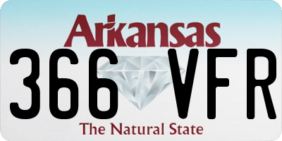 AR license plate 366VFR