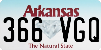 AR license plate 366VGQ