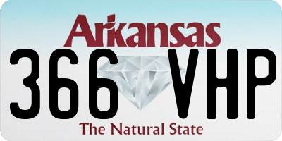 AR license plate 366VHP