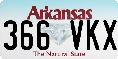 AR license plate 366VKX