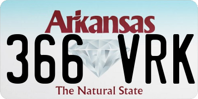 AR license plate 366VRK
