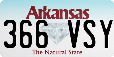 AR license plate 366VSY