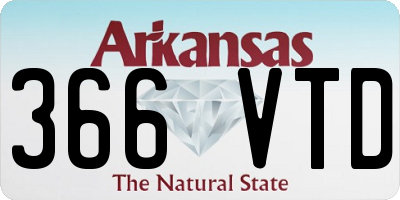 AR license plate 366VTD
