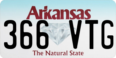 AR license plate 366VTG