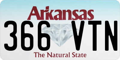 AR license plate 366VTN