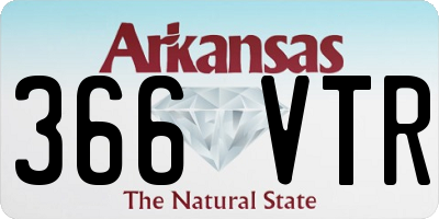 AR license plate 366VTR
