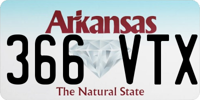 AR license plate 366VTX
