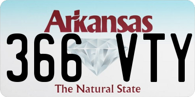 AR license plate 366VTY
