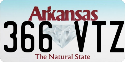 AR license plate 366VTZ