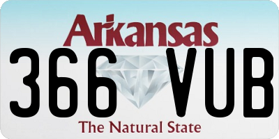 AR license plate 366VUB