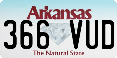 AR license plate 366VUD