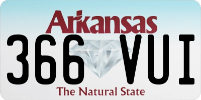 AR license plate 366VUI