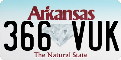 AR license plate 366VUK