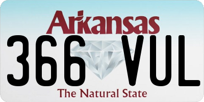 AR license plate 366VUL