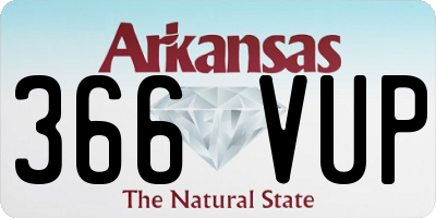 AR license plate 366VUP