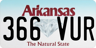 AR license plate 366VUR