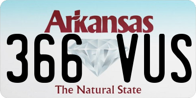 AR license plate 366VUS