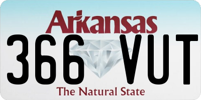 AR license plate 366VUT