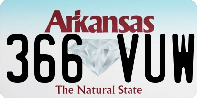 AR license plate 366VUW
