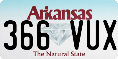 AR license plate 366VUX