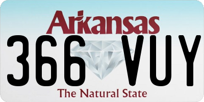 AR license plate 366VUY