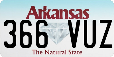 AR license plate 366VUZ