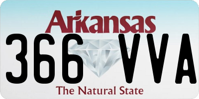 AR license plate 366VVA