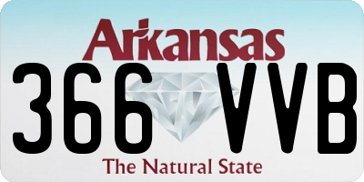 AR license plate 366VVB