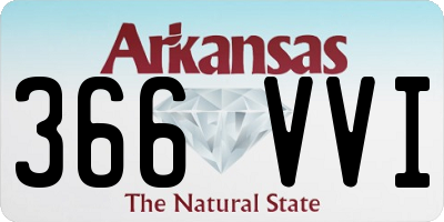 AR license plate 366VVI