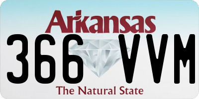 AR license plate 366VVM