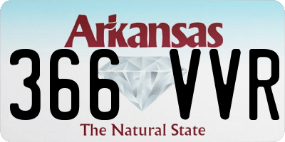 AR license plate 366VVR