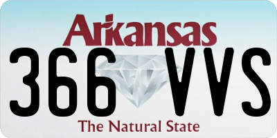 AR license plate 366VVS