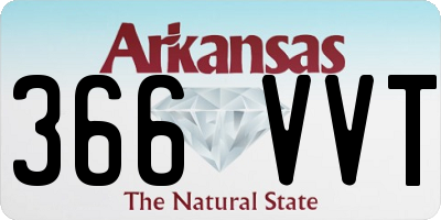 AR license plate 366VVT