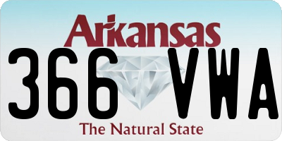 AR license plate 366VWA