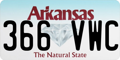 AR license plate 366VWC
