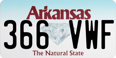 AR license plate 366VWF