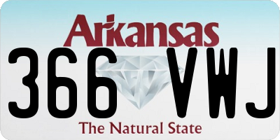 AR license plate 366VWJ