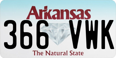 AR license plate 366VWK