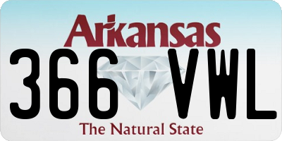 AR license plate 366VWL