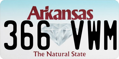 AR license plate 366VWM