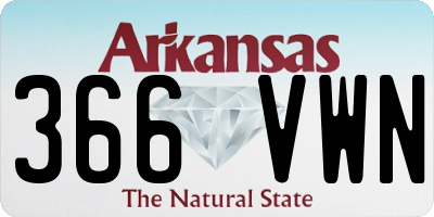 AR license plate 366VWN