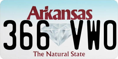 AR license plate 366VWO