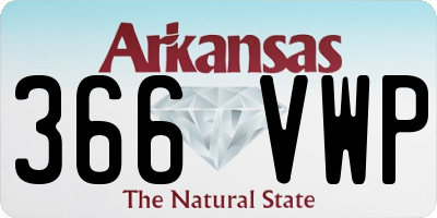 AR license plate 366VWP