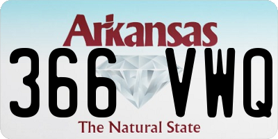 AR license plate 366VWQ