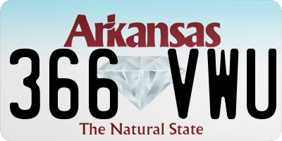 AR license plate 366VWU