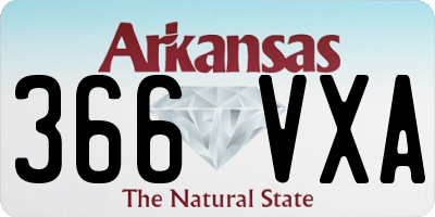 AR license plate 366VXA