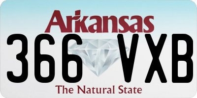 AR license plate 366VXB