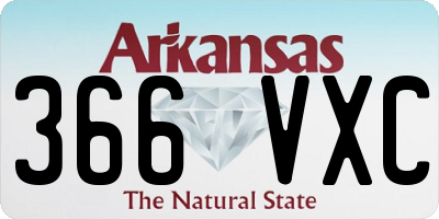 AR license plate 366VXC
